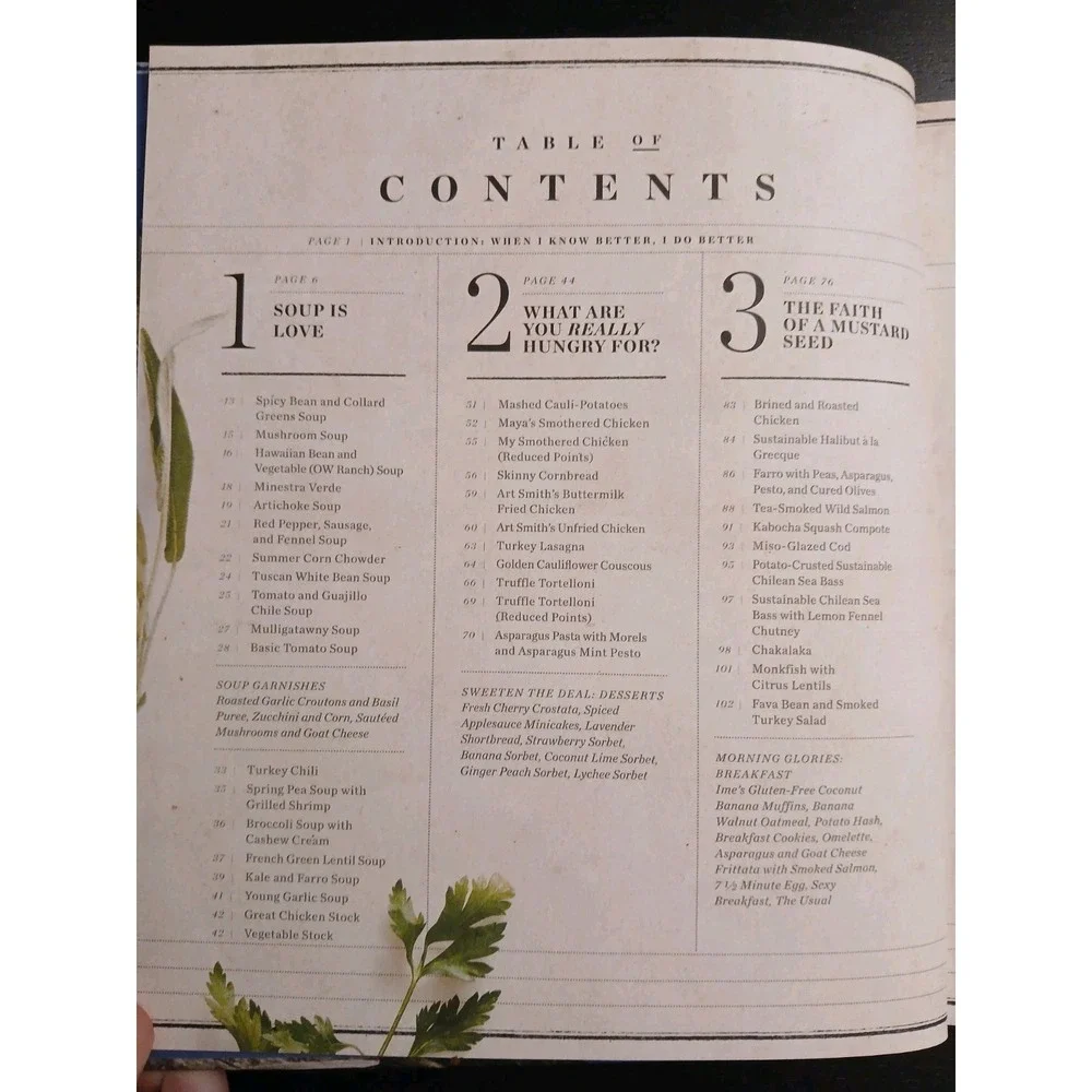 Food,‎ Health, and Happiness: 115 Pg, hardcover, Oprah Winfrey Cook Book #B59